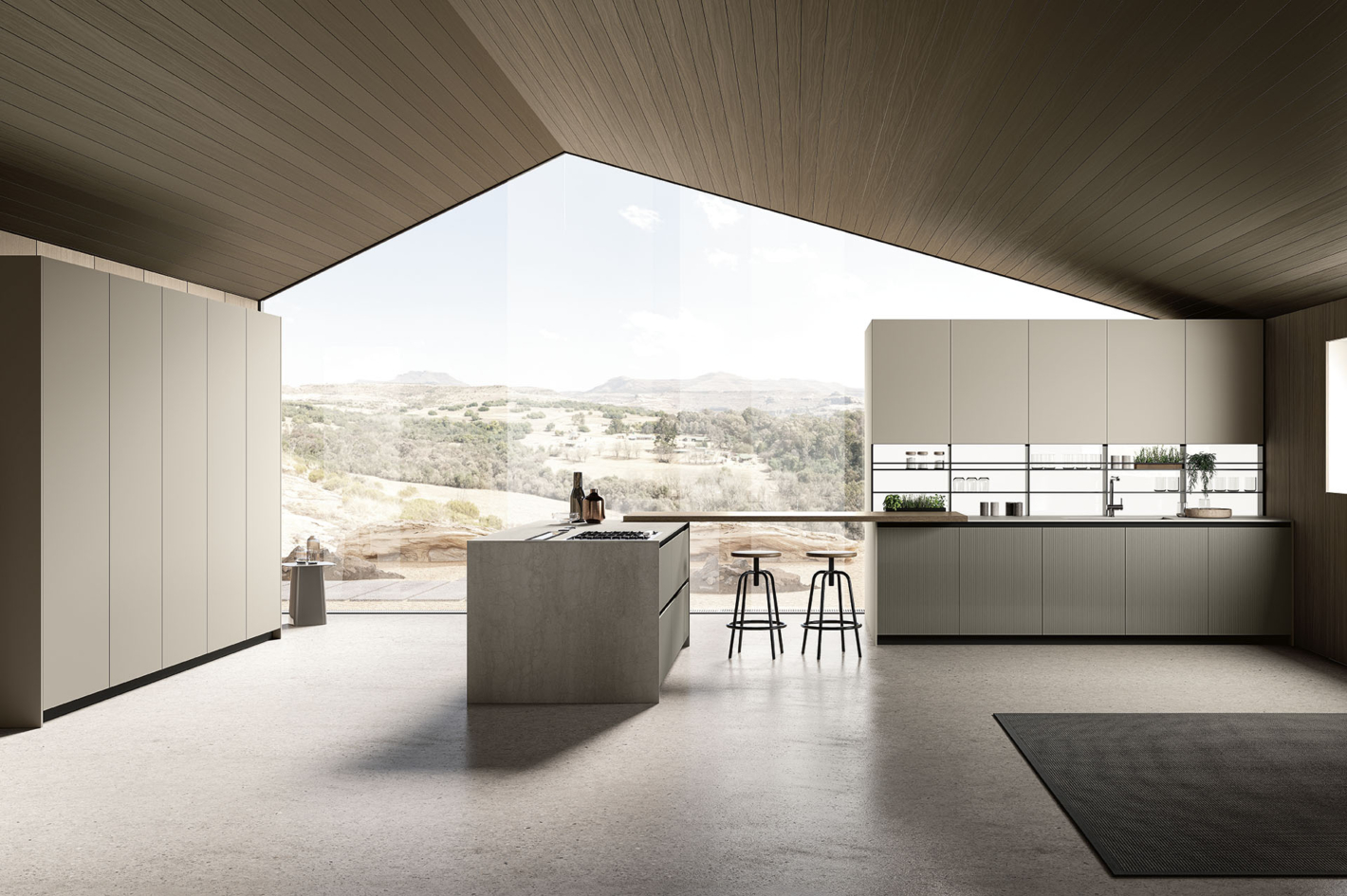 Cucina con penisola