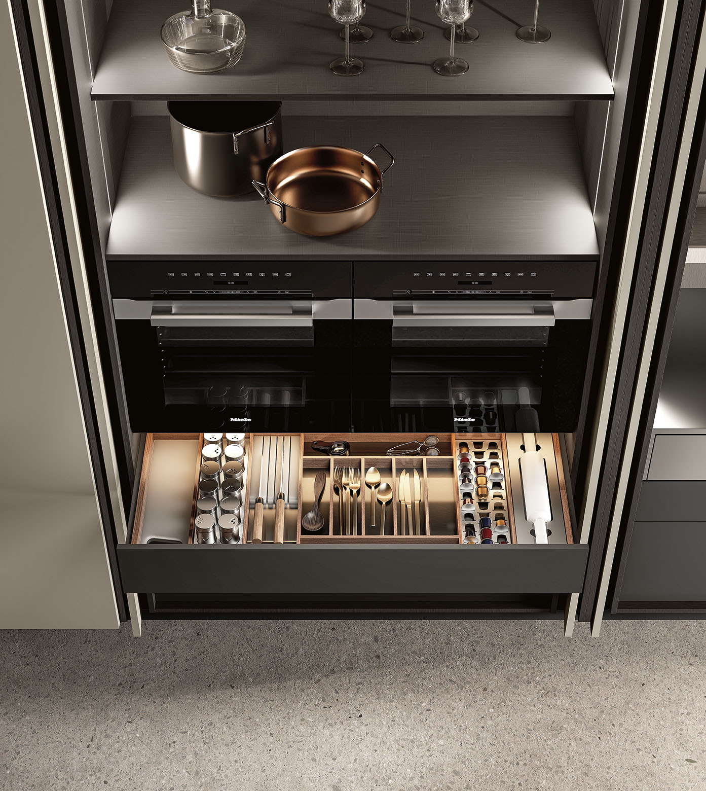 FebalCasa_Cucina_Moderna_Origina_AntaTelaioAlluminio_Compo1e