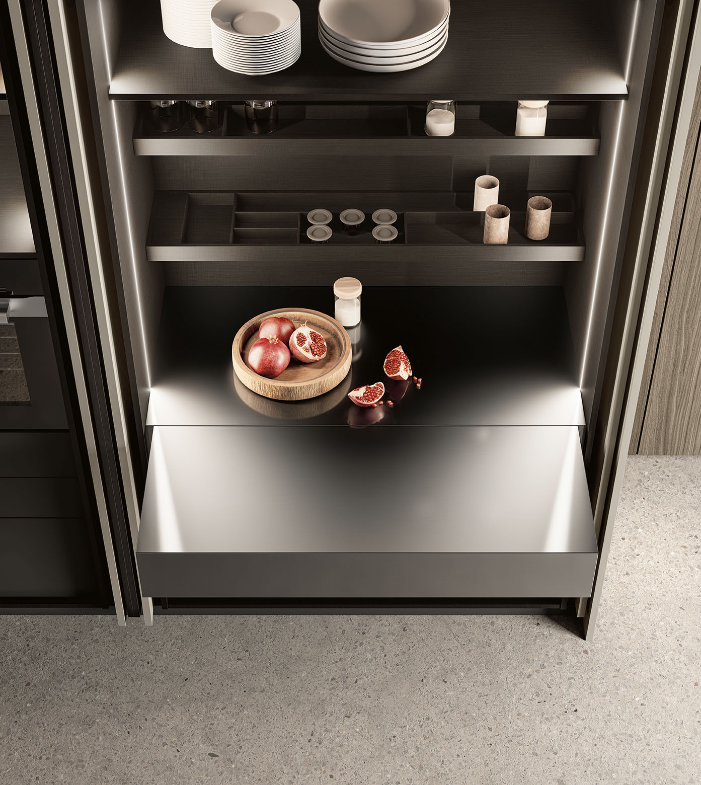 FebalCasa_Cucina_Moderna_Origina_AntaTelaioAlluminio_Compo1g