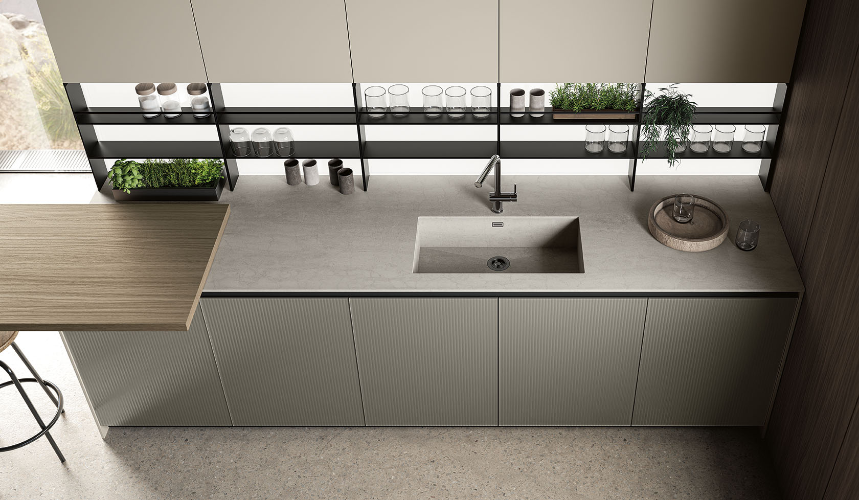 FebalCasa_Cucina_Moderna_Origina_AntaTelaioAlluminio_Compo1i