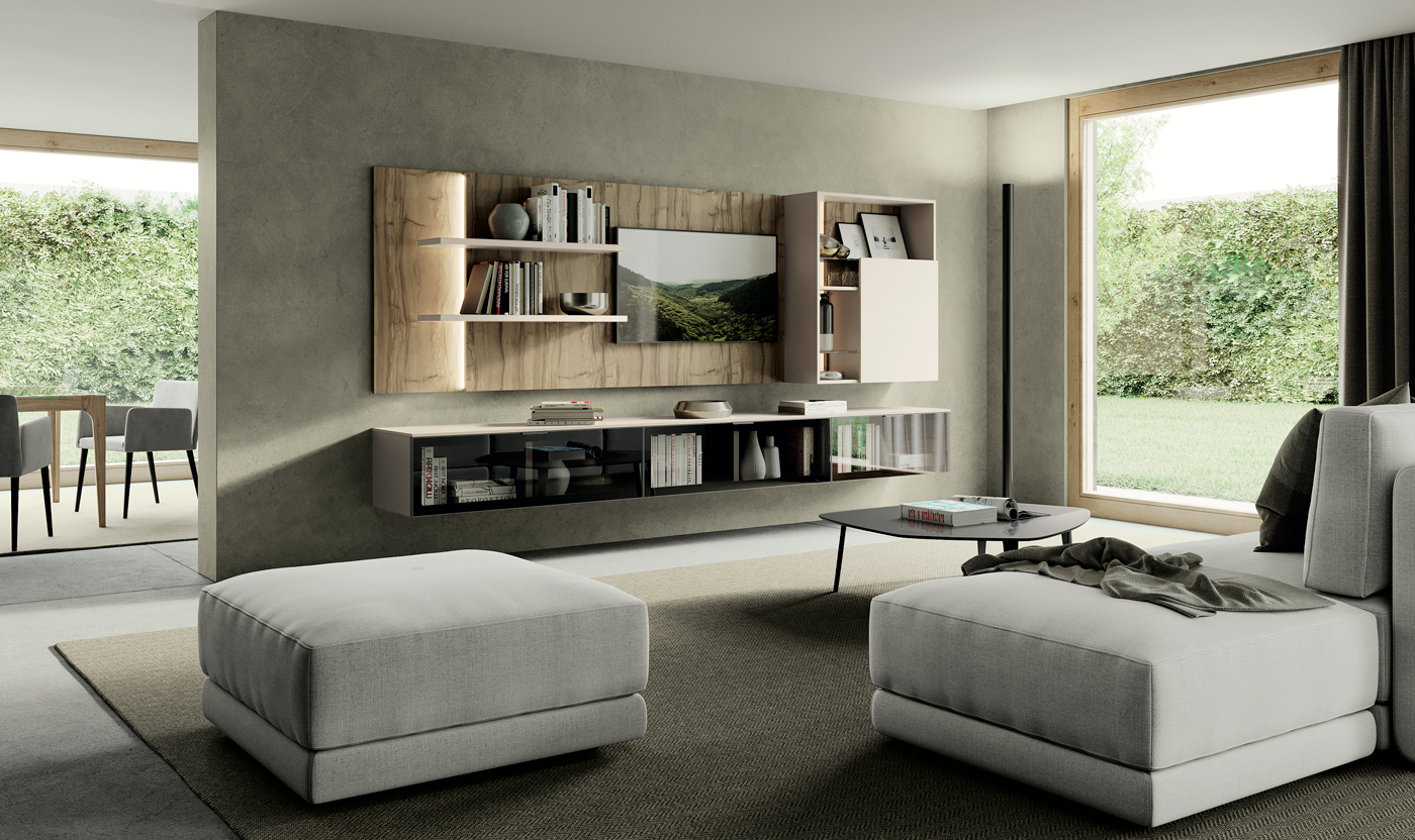 Febal-Casa-Sistema-Giorno-Diciotto-mobile-tv-libreria-salotto-010-011
