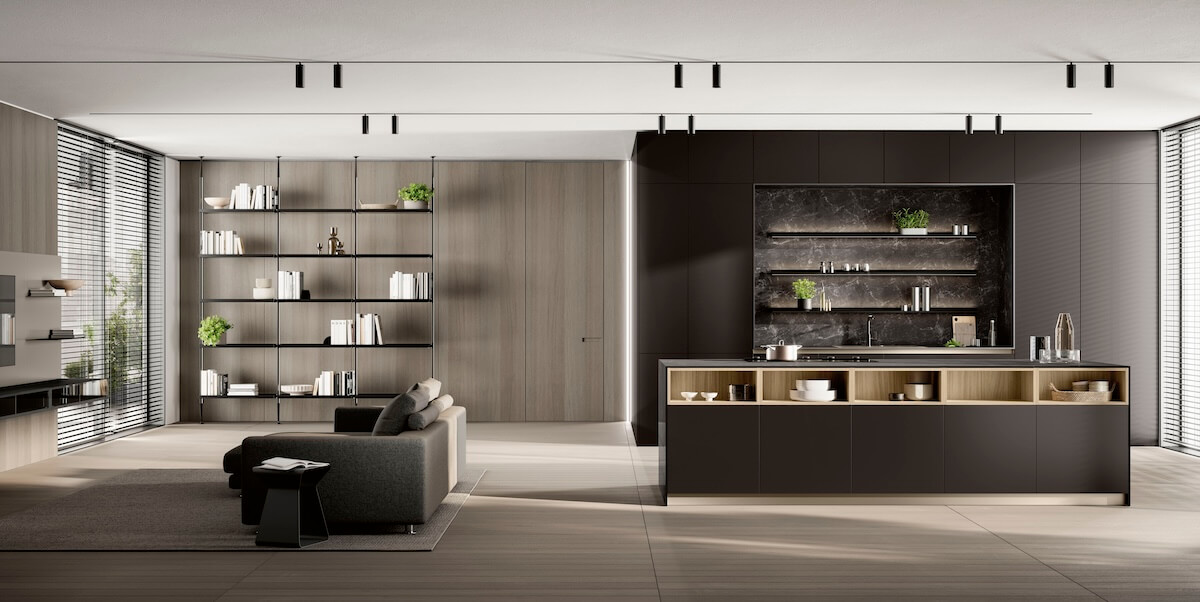 cucina nera moderna
